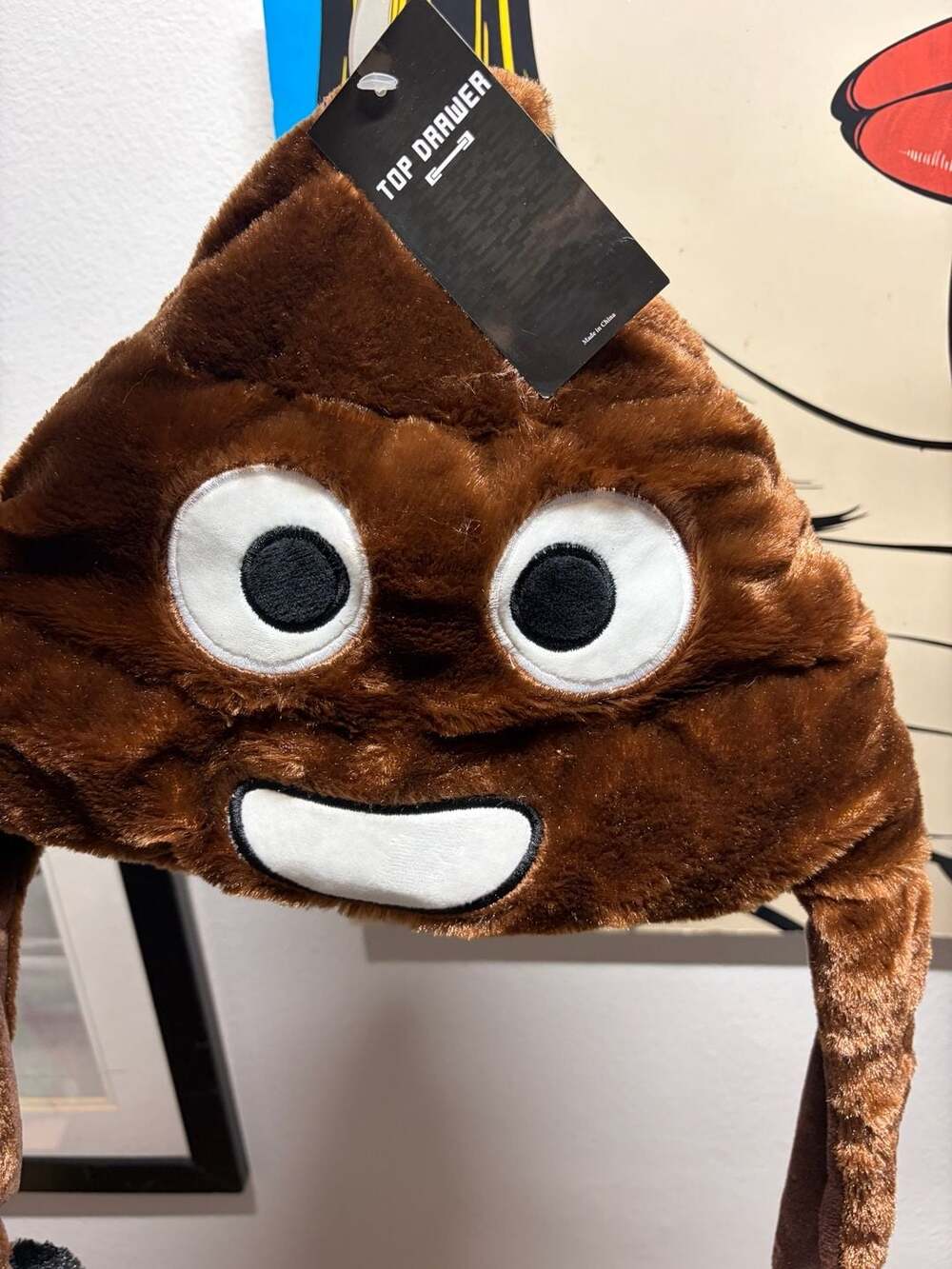 Top Drawer Poop Emoji Plush Hat One Size Brown
